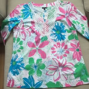 NWT Multicolor Floral Tunic-Size Medium